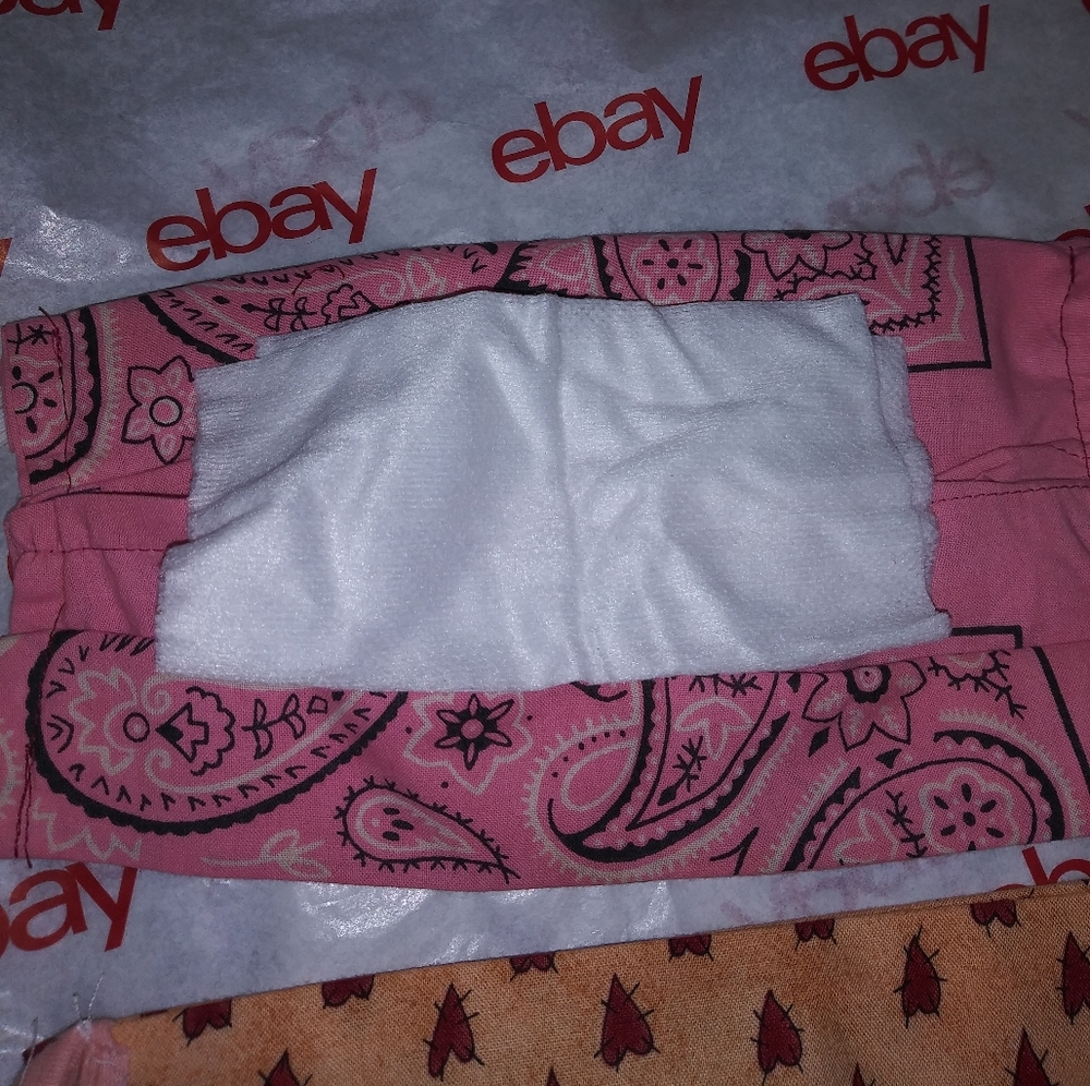1 Filtered + 1 Unfiltered CLOTH Face Mask BANDANAS - Picture 5 of 8